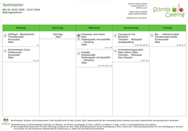 Speiseplan 20.-24.07.2026 Speiseplan 20.-24.07.2026