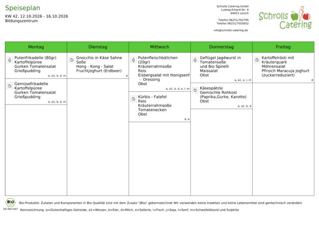 Speiseplan 12.-16.10.2026 Speiseplan 12.-16.10.2026